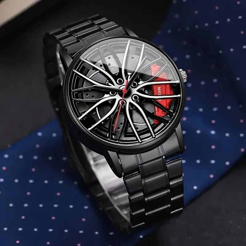 “AlloyRim Chrono – Car Rim Inspired Men’s Watch”